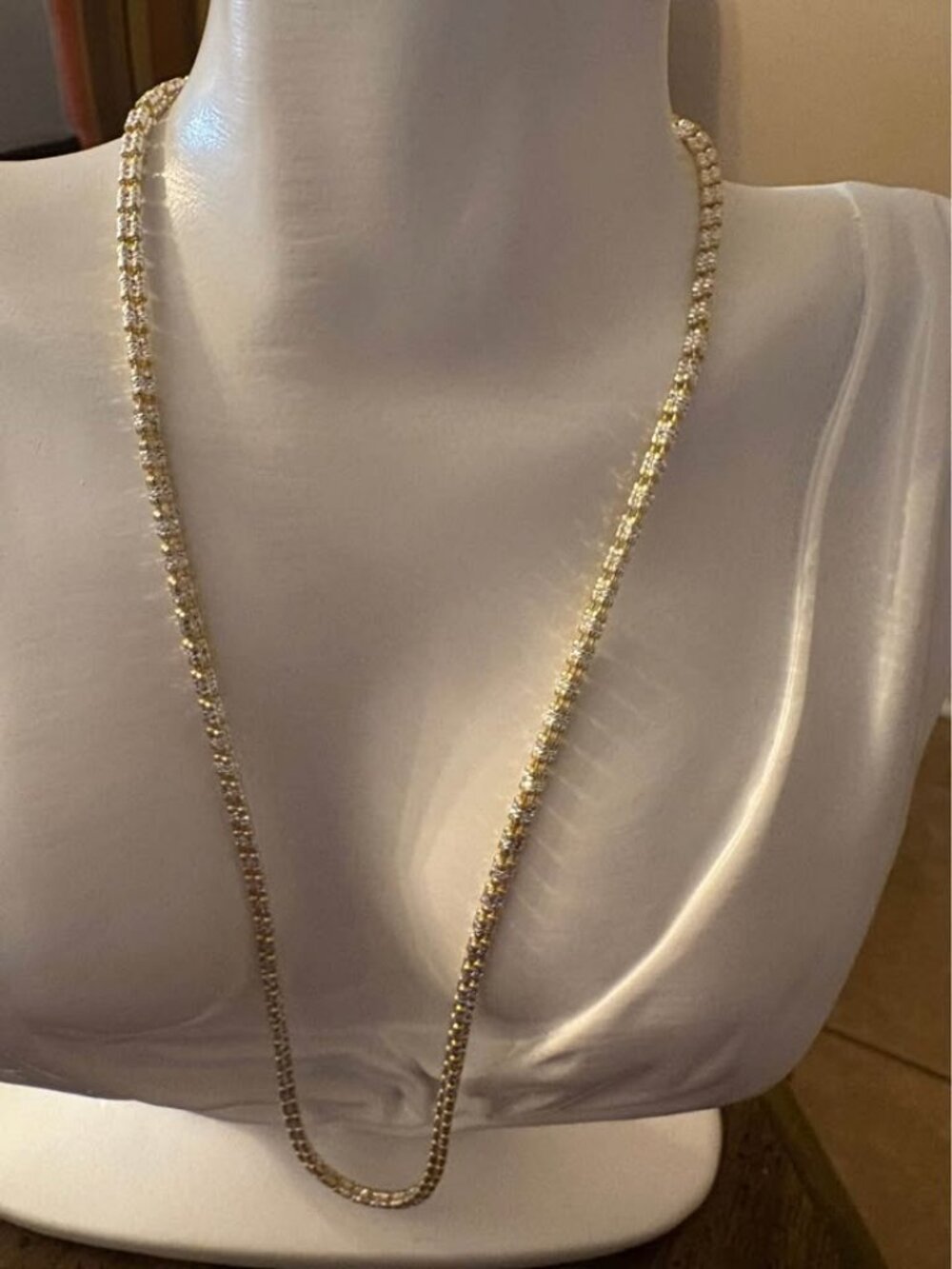 NEW 925 Sterling Silver Icy Barrel Chain 20” 3mm 14.6g Diamond Cut Italy